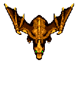 latający złoty smok